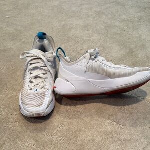 Jordan Basketball White and Blue Boy’s Sneakers
